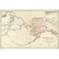 thumbnail image 1 of 24"x36" Gallery Poster, map of alaska ceded from russia to U.S.A. 1867, 1 of 1