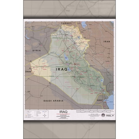 24"x36" Gallery Poster, map of iraq 2003 p10