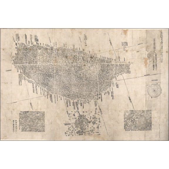 24"x36" Gallery Poster, map of taiwan 1878