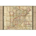 thumbnail image 1 of 24"x36" Gallery Poster, map of the United States 1851, 1 of 1