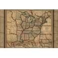 thumbnail image 1 of 24"x36" Gallery Poster, map of the United States 1852, 1 of 1