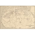 thumbnail image 1 of 24"x36" Gallery Poster, map of trade routes Sahara desert 1890 in french, 1 of 1