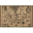thumbnail image 1 of 24"x36" Gallery Poster, map of virginia 1590 Cape Fear to Chesapeake Bay, 1 of 1