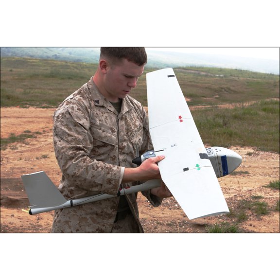 24"x36" Gallery Poster, marine corps 1st Air Naval Gunfire RQ-11A Raven uav drone