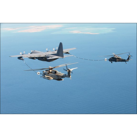 24"x36" Gallery Poster, mc-130 hercules ch-53 super stallion hh-60 pave hawk helicopters