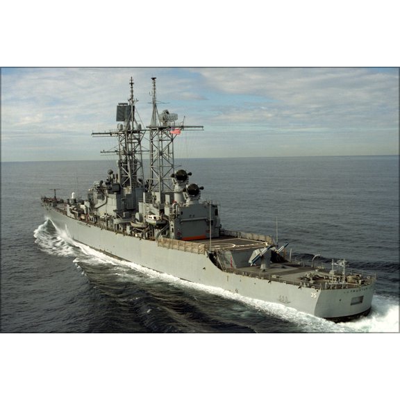 24"x36" Gallery Poster, nuclear-powered guided missile cruiser USS TRUXTUN (CGN-35)