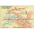 thumbnail image 1 of 24"x36" Gallery Poster, public transport map, subway and S-Bahn in East Berlin 1984, 1 of 1