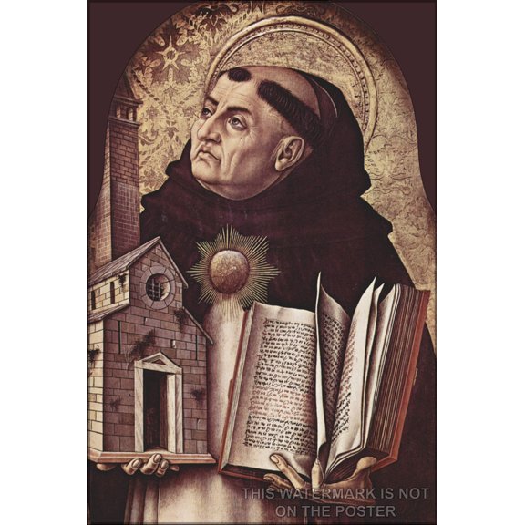 24"x36" Gallery Poster, saint thomas aquinas by Carlo Crivelli