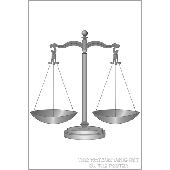 24"x36" Gallery Poster, scales of justice
