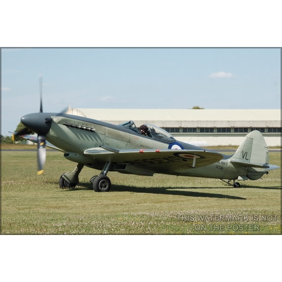24"x36" Gallery Poster, supermarine seafire, naval version of spitfire