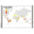 thumbnail image 1 of 24"x36" Gallery Poster, world conservation map of extinction endangered bird species, 1 of 1