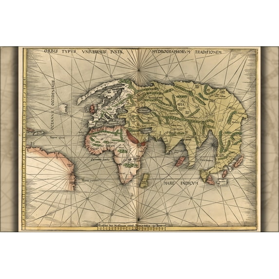 24"x36" Gallery Poster, world map 1513