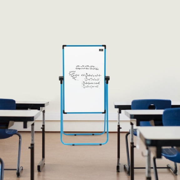 24"x36" Height Adjustable Dry Erase Boards Magnetic Writing White Board 2 Sided Blue