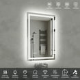 thumbnail image 1 of 24"x36" LED Vanity Mirror, Front & Back Lit, Color Temp Adjustable, Dimmable, Anti-Fog, Waterproof, CRI90+, Shatter-Proof, Easy Install, 1 of 11