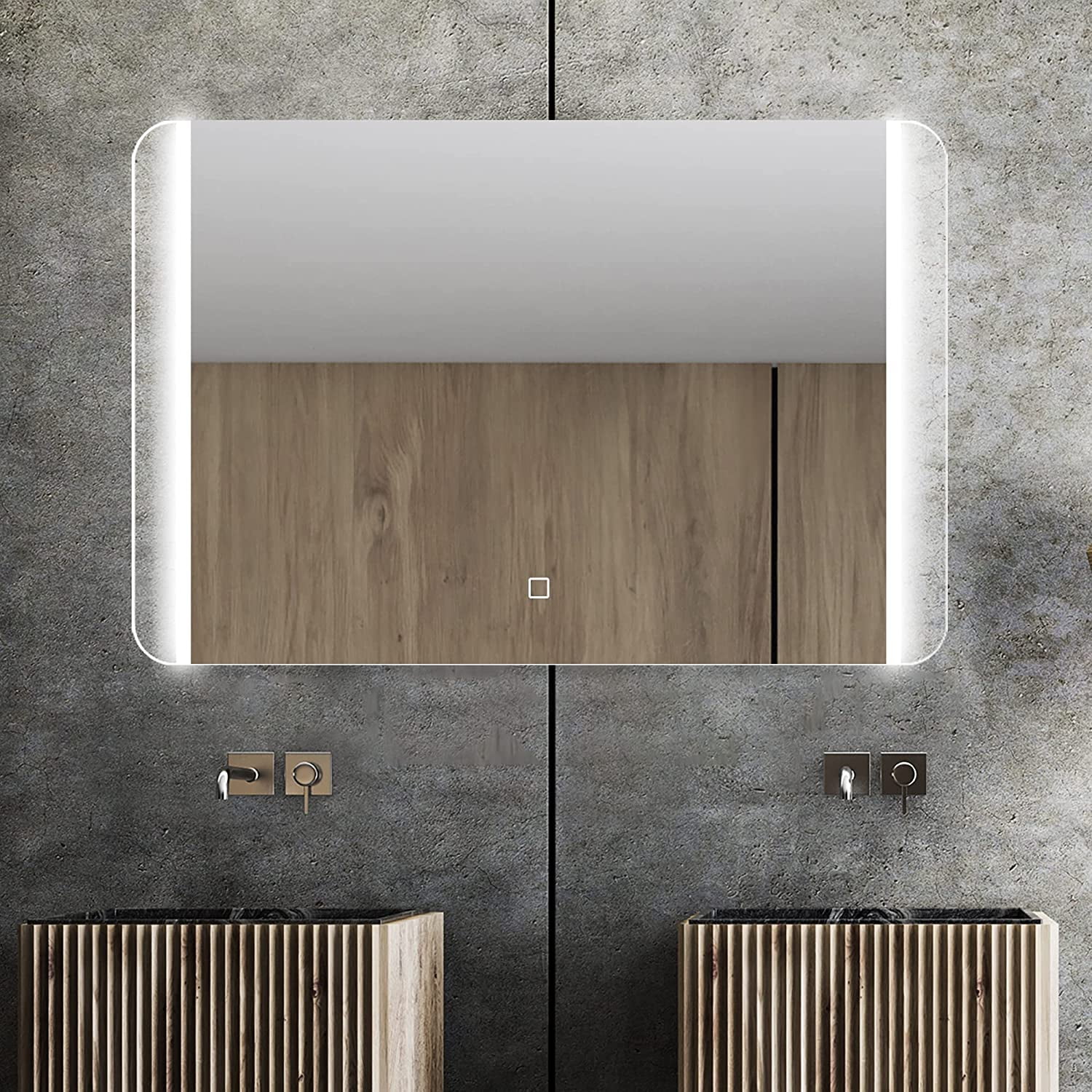 24"x36" Lighted Bathroom Mirror with Bluetooth Speaker, Wall Mounted HD