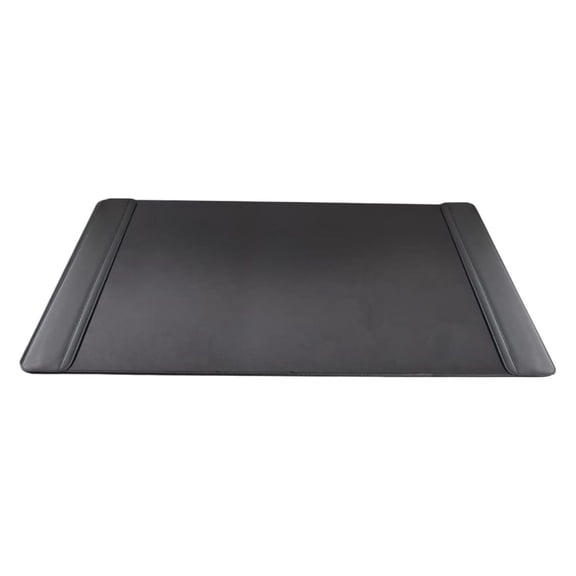 24"x38" Sagamore Executive Designer Side Panel Desk Pad, Ultra Smooth Leather Like Writing Surface, Protects From Scratches & Spills , Black 24" x 38"