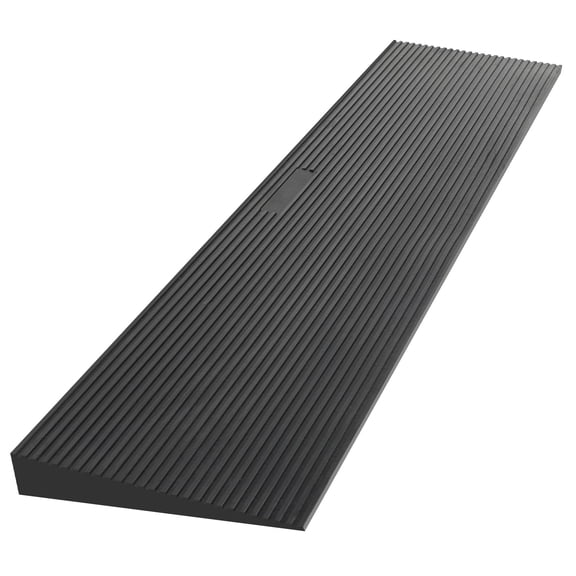 24"x42"x2.5" Rubber Threshold Ramp, 2.5" Rise Portable Wheelchair Ramp, 2500LBS Capacity for Wheelchairs, Stairs Steps Home Pets Doorways, with 3 Channels Cord Cover