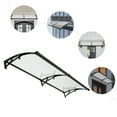 thumbnail image 1 of 24"x80" Window Awning Door Canopy Rain Cover UV Protect Polycarbonate Brown for Balconies, Toofs, Yards, Garages, Terraces, 1 of 16