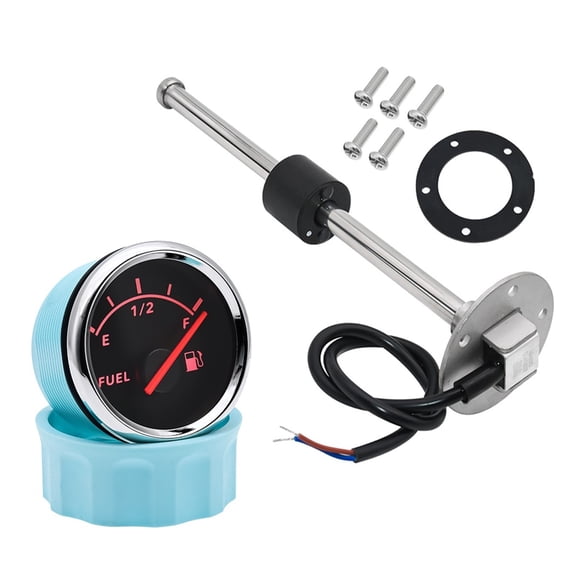240-33ohm Fuel Level Gauge Stainless Steel Marine Fuel Level Gauge Sensor For Car Boat Indicator E-F Range ,Compact & Sturdy