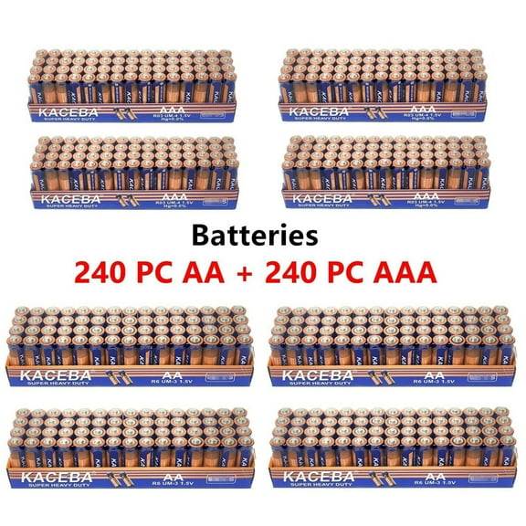 240 AA & 240 AAA Batteries Extra Heavy Duty 1.5v. Wholesale Lot New Fresh