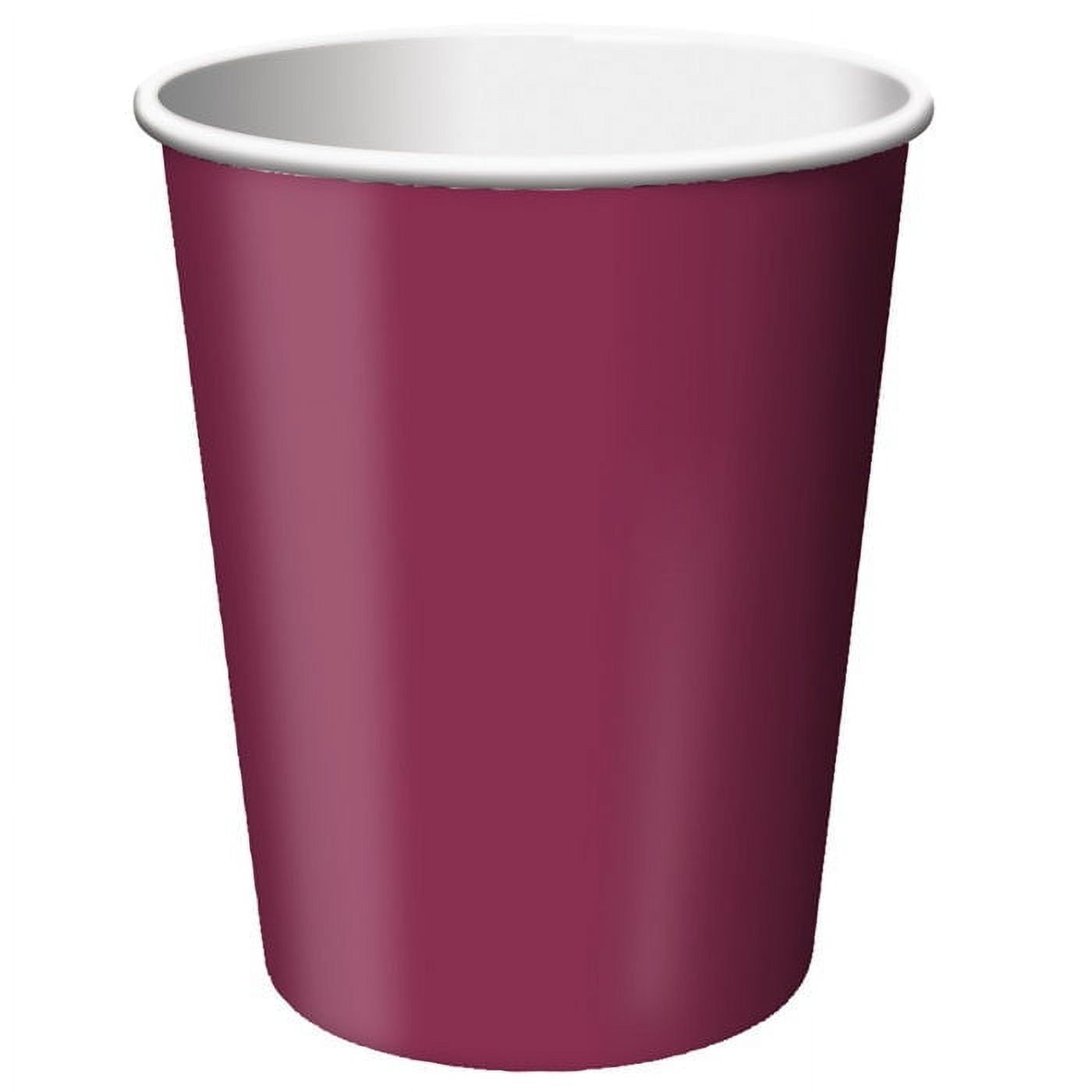 240/Case Bulk Burgundy 9 oz Hot & Cold Cups