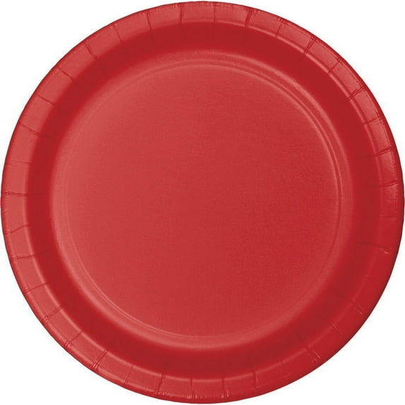240/Case Bulk Classic Red Sturdy Style 8.75 inch Dinner Plates