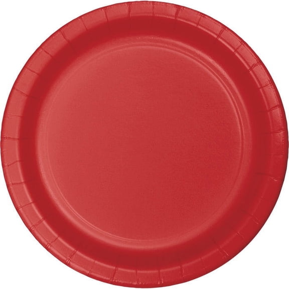 240 Count Bulk Pack Classic Red Sturdy Style 8.75 inch Dinner Plates