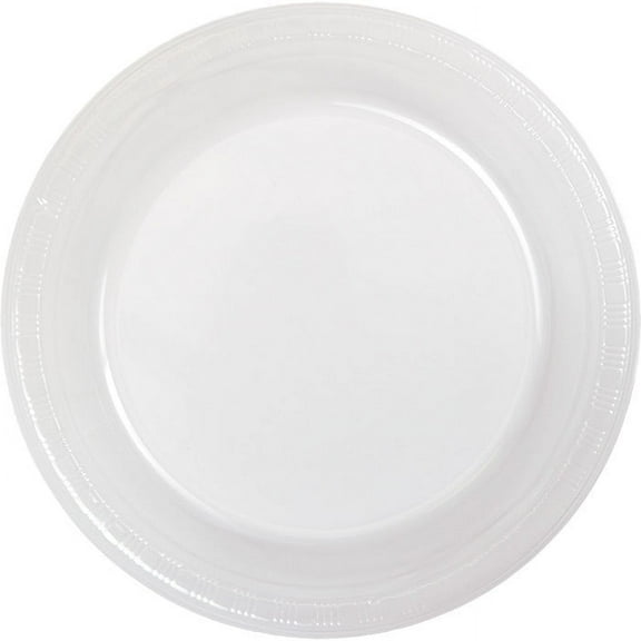240 Count Bulk Pack Clear Plastic Banquet Plates 10.25 inch