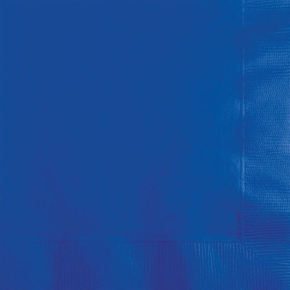 240/Case Bulk Cobalt Blue Value Friendly Beverage Napkins