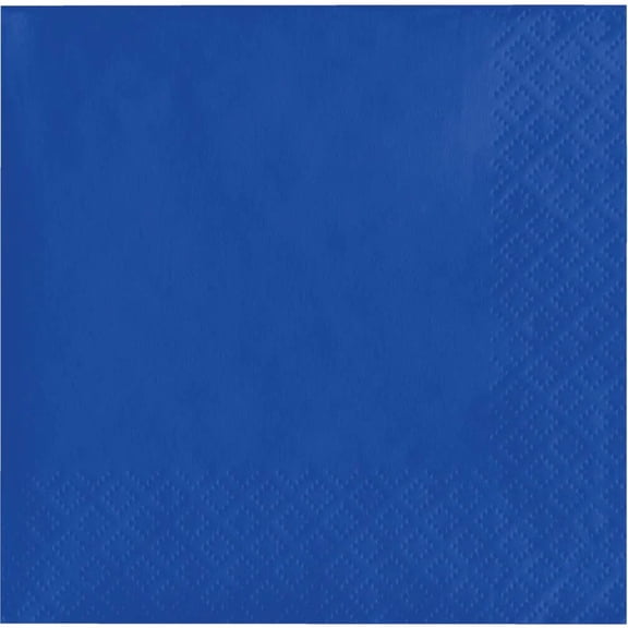 240/Case Bulk Cobalt Blue Value Friendly Luncheon Napkins