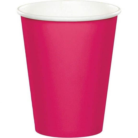 240 Count Bulk Pack Hot Magenta 9 oz Hot & Cold Cups