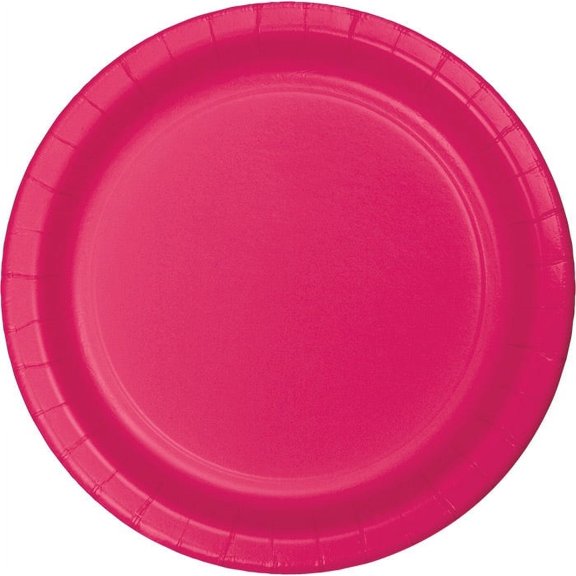 240/Case Bulk Hot Magenta Sturdy Style 8.75 inch Dinner Plates