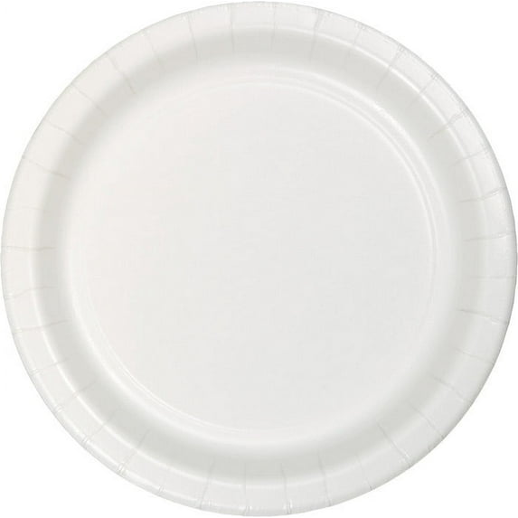 240 Count Bulk Pack White Paper 6.75 inch Dessert Plates