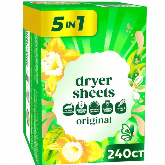 240-Count Laundry Dryer Sheets in Original Scent for Static Control