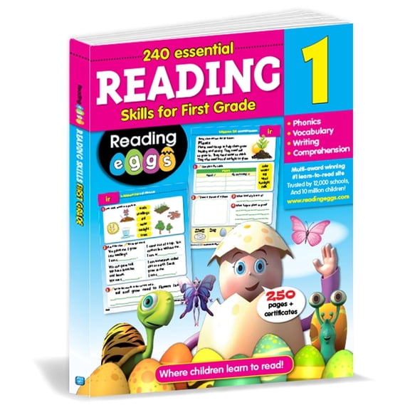 240 Essential Reading Skills for First Grade Workbook