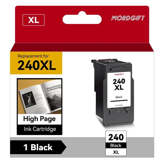 240 Ink compatible for Canon Ink 240 and 241 for Canon 240XL and 241XL Ink Cartridge (1 Black)