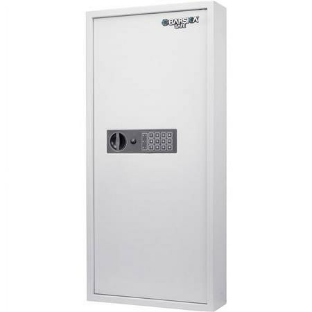 Barska - Digital Keypad 240 Keys Cabinet Wall Safe White ,Large - Gray