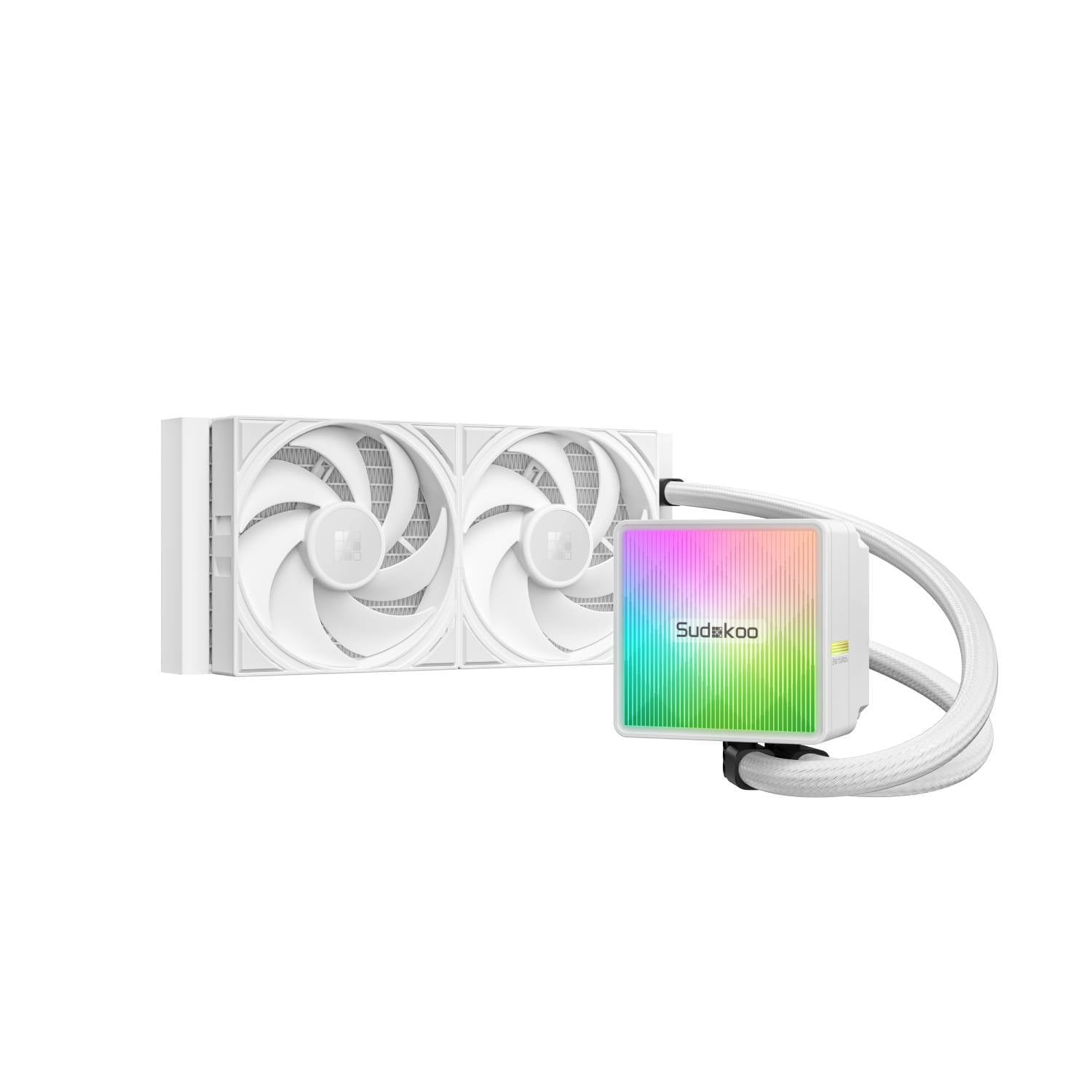 240 Liquid CPU Cooler: 240mm AIO CPU Cooler with PWM Pump & ARGB Pump Head - Water Cooling with FDB Fans for Intel LGA 1851/1700/1200/115X AMD AM5/AM4