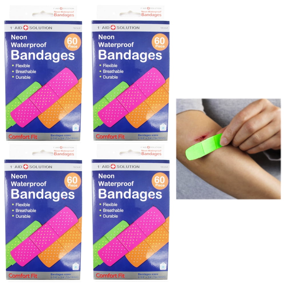 人気ブラドン Adhesive Neon 240 Bands 3/4 Strip Bandages Waterproof ボクシング