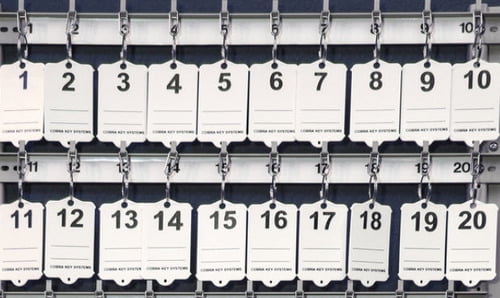 240 Number Tags for Key Boards