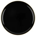 thumbnail image 1 of (240 PACK) EcoQuality 6.3" inch Round Black Plastic Plates with Gold Rim Design - Disposable China Like Party Plates, Heavy Duty Dessert Plates, Dinner Plate, Salad, Wedding, Serveware, 1 of 3