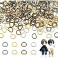thumbnail image 1 of 240 PCS Mini D Rings Semi-Circular D Ring 4.5mm D-Metal Ring Buckle Small D-Shape Buckle Rings for Hardware Bags/Suspenders Mixed Color D-Rings for DIY Accessories, 1 of 9