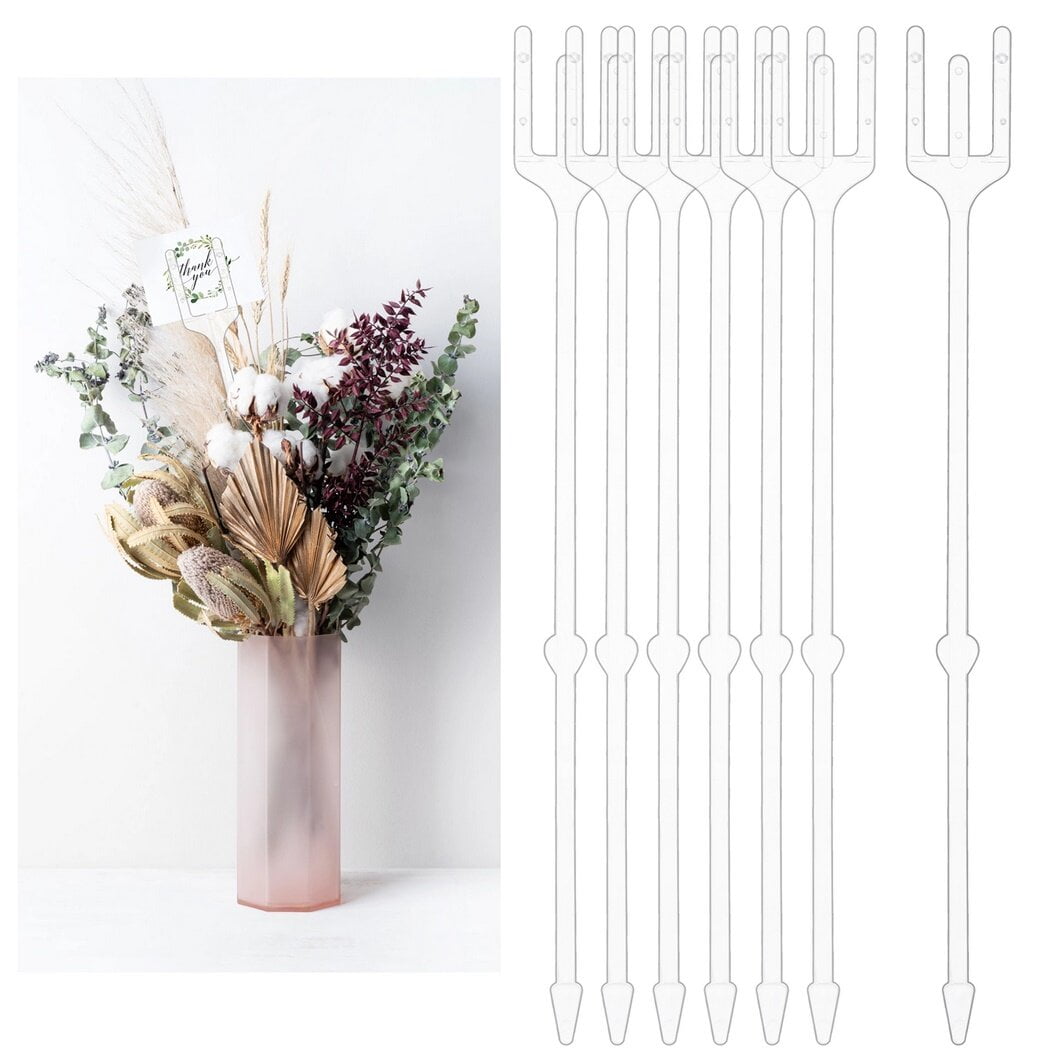 240 PCS Plastic Floral Picks, Flower Card Holder, Straight Head Flower