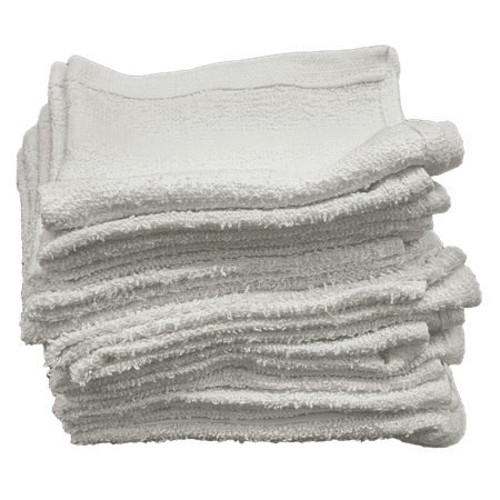 240 Pack - 12 x 12 White 100% Cotton Value Washcloth Rags | Spa Painting Cleaning Airbnb | Bulk Wholesale Case Packs