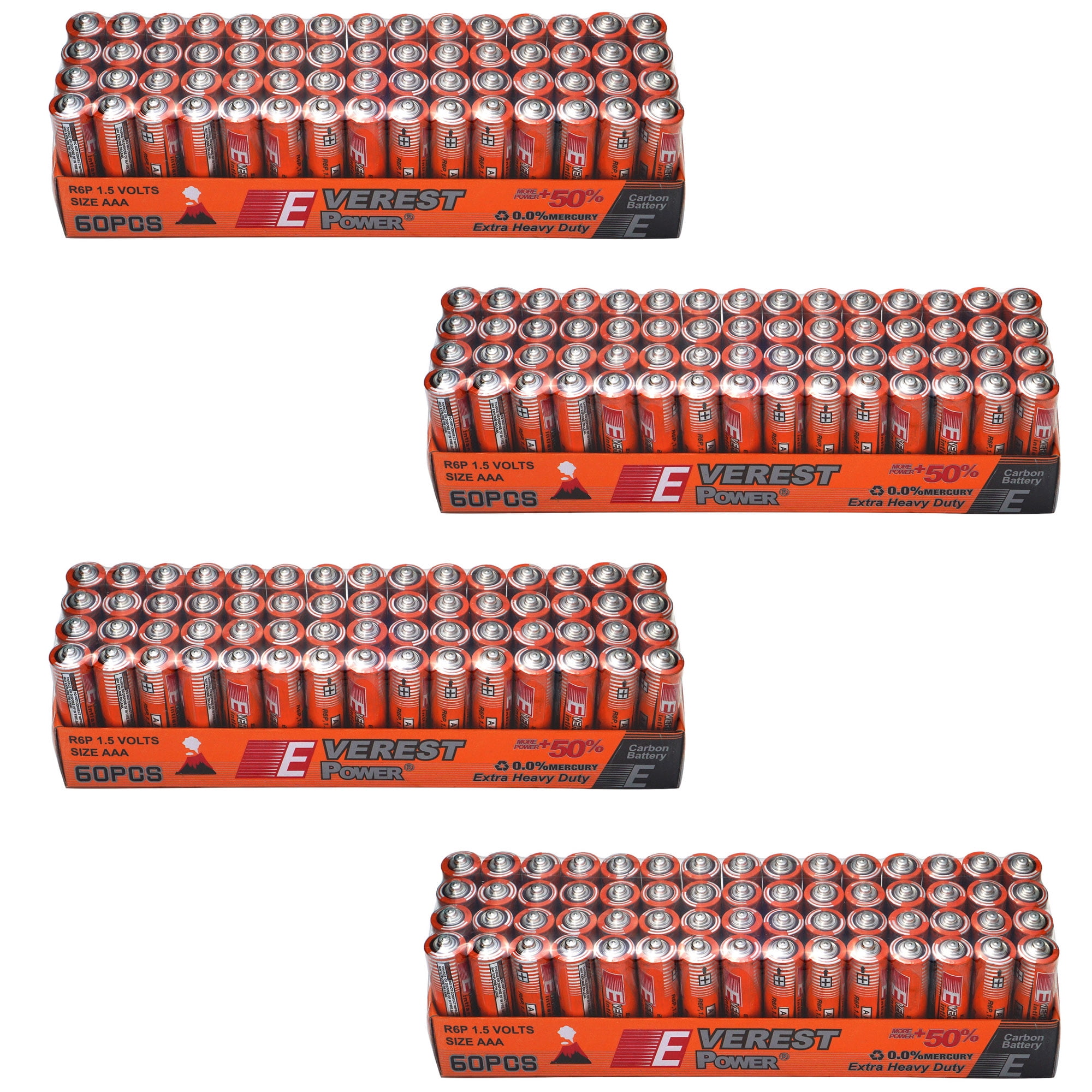 240 Pack AAA Battery Everest Power 50% More Power 1.5v Long Lasting Triple A Battery