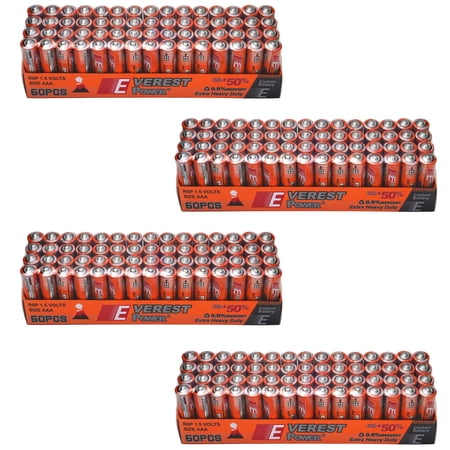 240 Pack AAA Battery Everest Power 50% More Power 1.5v Long Lasting Triple A Battery