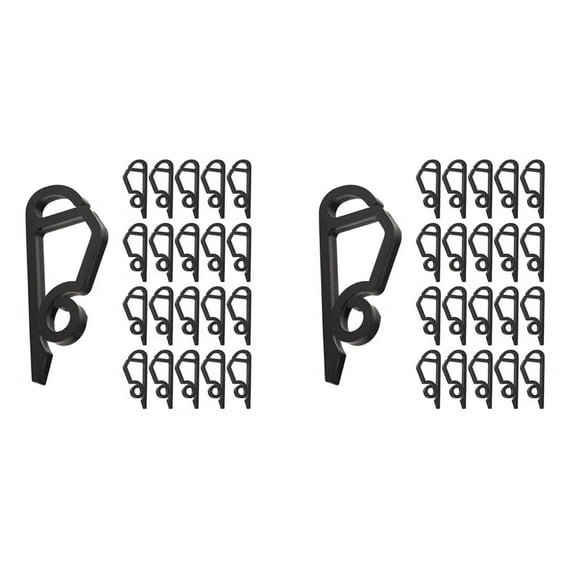 240 Pack Christmas Light Clips Outdoor -Weatherproof Christmas Light Hangers Gutter Hooks for Christmas Holiday Black