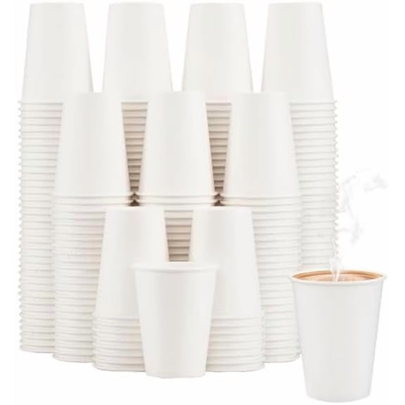 240 Pack Paper Cups 10 oz, 10 oz Disposable Coffee Cups, Hot/Cold Beverage Drinking Cups for Water Juice or Tea, Perfect for Office Party Home Travel