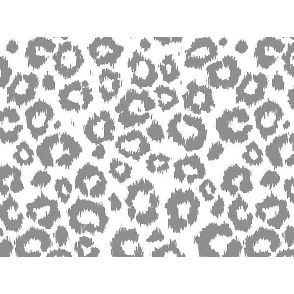 240 Pack, Silver Leopard Tissue Paper 20 x 30", Sheet Pack for DIY, Gift Wrapping, Birthday Parties and Events, Made In USA