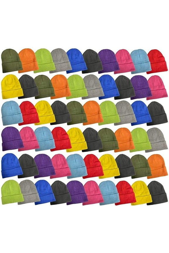 240 Pack of Yacht & Smith Wholesale Beanies Or Gloves, Bulk Thermal Winter Hat Or Glove (240 Pack Bright Colors)